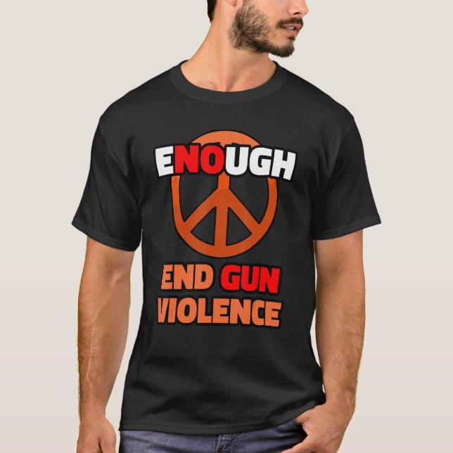 Tillräckligt Fredstecken 3 för Orange av  för Bära T Shirt (Framsida)
