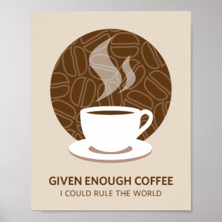 Tillräckligt med kaffekonst Poster utskrift