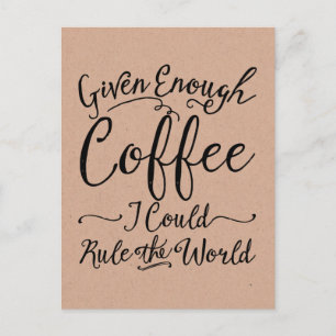 Tillräckligt med postkort för kaffe vykort