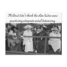 Tillräckligt Social Avstånd vykort