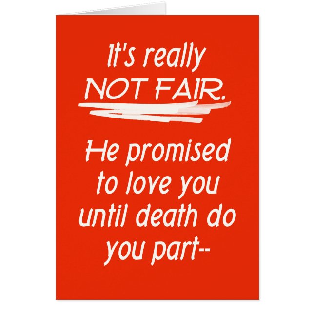 Tills döden... hälsningskort (Framsidan)