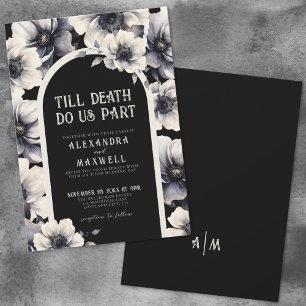 Tills döden skiljer oss åt Blommig bröllop Inbjudningar