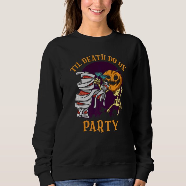 Tills döden skiljer oss åt Bröllop Henparty Par T Shirt (Framsida)