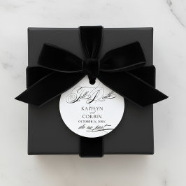 Tills döden skiljer oss åt Elegant gotiskt bröllop Gåvor Etiketter