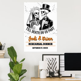 Tills döden skiljer oss åt Halloween bröllop hänga Poster