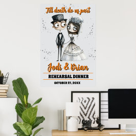 Tills döden skiljer oss åt Halloween bröllop välko Poster