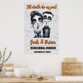 Tills döden skiljer oss åt Halloween bröllop välko Poster