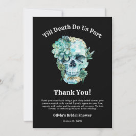 Tills döden skiljer oss åt Halloween Bröllopsdusch Tack Kort