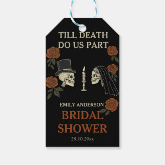 Tills döden skiljer oss åt Halloween Bröllopsfest  Presentetikett