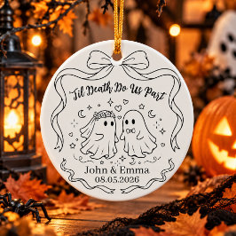 Tills döden skiljer oss åt Halloween Julgransprydnad Keramik
