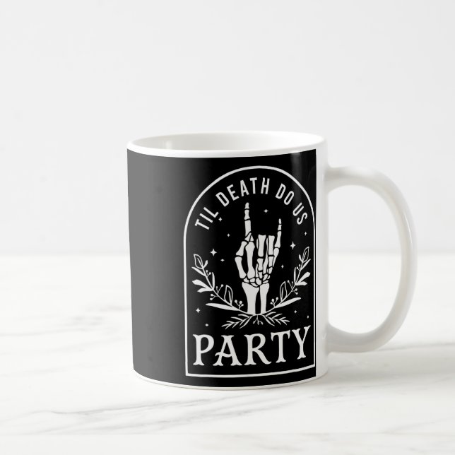 Tills döden skiljer oss åt Retro Halloween Sängkam Kaffemugg (Höger)