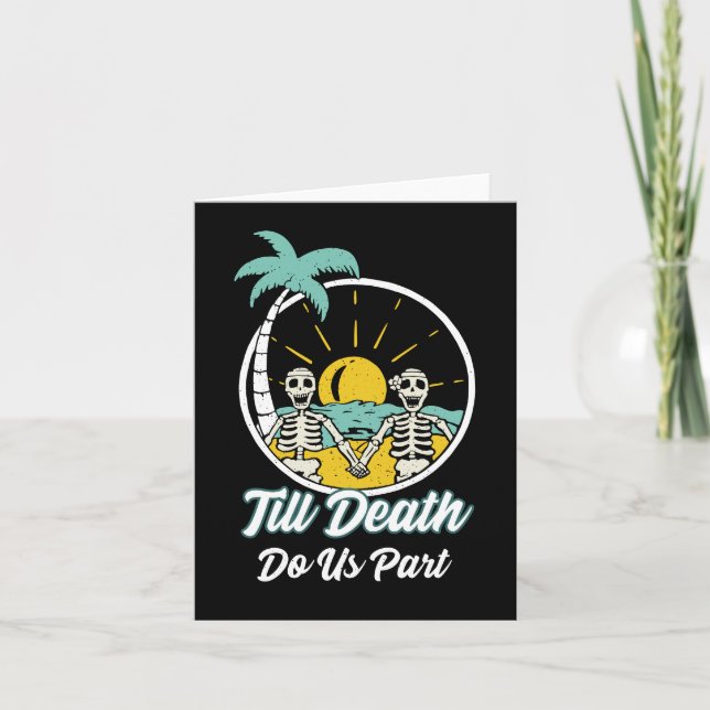 Tills döden skiljer oss åt Roligt skelettpar  Kort (Framsida)