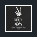 Tills döden skiljer oss åt Skeletons möhippa Pappersservett<br><div class="desc">Dessa är svarta Tills döden skiljer oss åt Gotisk kuslig skelett möhippa Pappersservetter!</div>