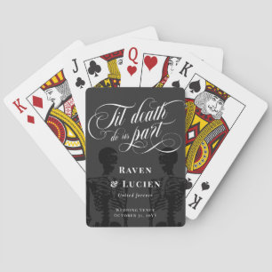 Tills döden skiljer oss åt Skelett Elegant Goth Br Casinokort