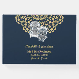 Tills döden skiljer oss åt Socker Skallar Bröllop Gästböcker