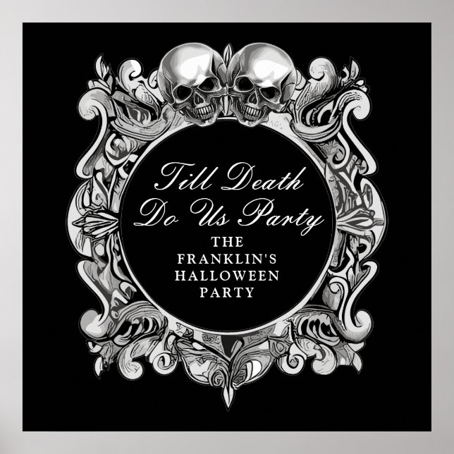 Tills döden skiljer oss Halloween-fest välkommen Poster (Framsidan)