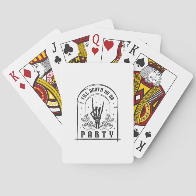 Tills döden skiljer oss Retro Bachelorette-design Casinokort (Baksidan)