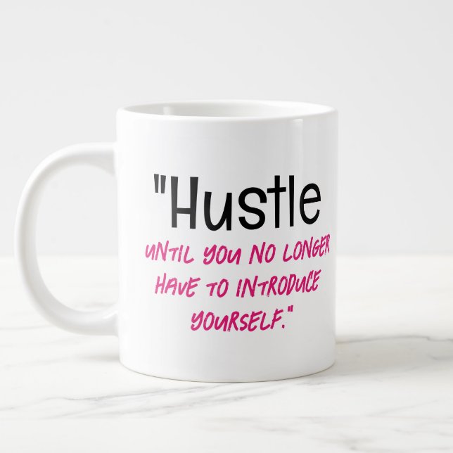 tills du inte längre behöver presentera dig själv. jumbo mugg (Vänster)