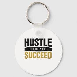 Tills du lyckas – Minimal gyllene motivationsdesig Nyckelring