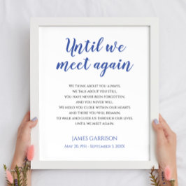 Tills vi möts igen Blå Livs firande dikt Poster