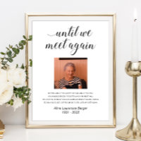 Tills vi möts igen Elegant fotominnespoesi