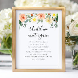 Tills vi möts igen Körsbärsblommas Minnesdikt Poster