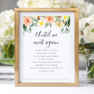 Tills vi möts igen Körsbärsblommas Minnesdikt Poster