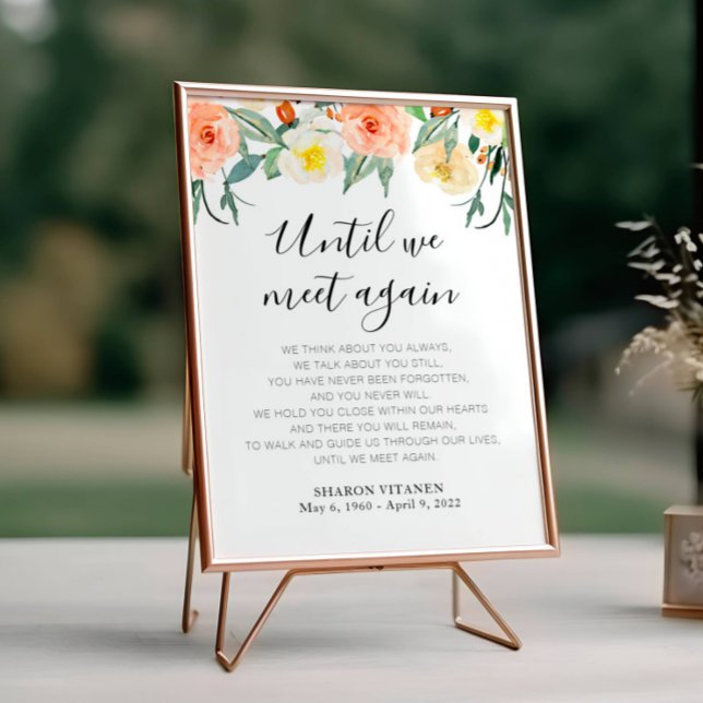Tills vi möts igen Körsbärsblommig begravningspoes Poster (Skapare uppladdad)