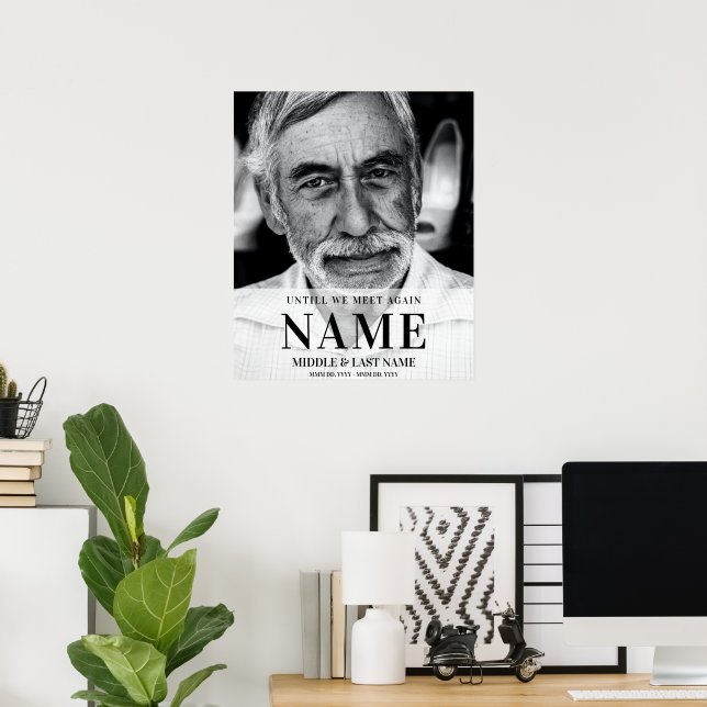 Tills vi möts igen, Modern Foto Memorial Poster (Hemmakontoret)