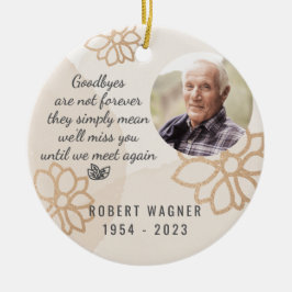 Tills vi ses igen, fotografiska prydnadsföremål julgransprydnad keramik