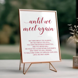 Tills vi träffas igen Burgundy Bröllop Memorial Di Poster