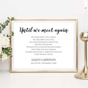 Tills vi träffas igen Dikt Firande av livet Poster