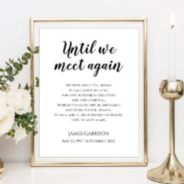 Tills vi träffas igen Firande i Life Dikt Poster