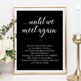 Tills vi träffas igen, White Black Bröllop Memoria Poster