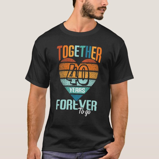 Tillsammans 40 år för föräldrar och kvinnor t shirt (Framsida)