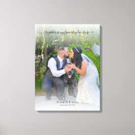 Tillsammans är min favorit ställe att vara Bröllop Canvastryck
