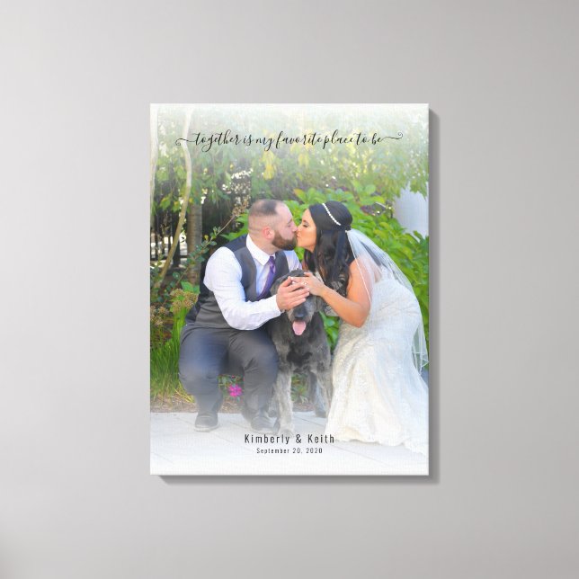 Tillsammans är min favorit ställe att vara Bröllop Canvastryck (Framsida)