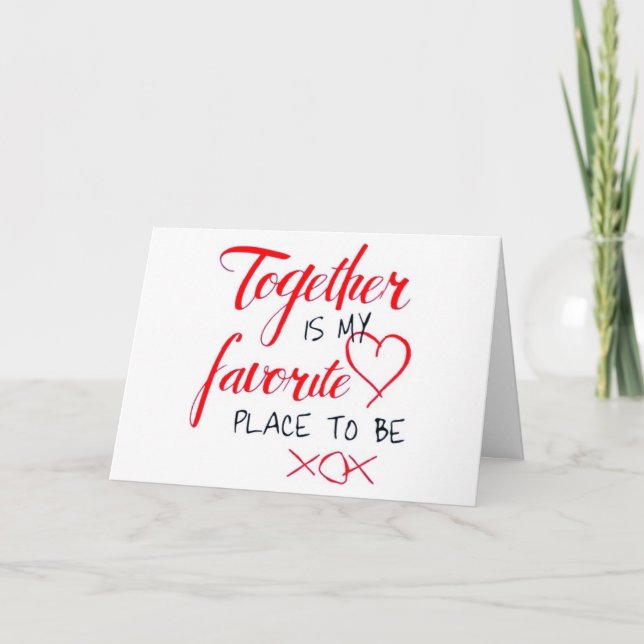 TILLSAMMANS ÄR MIN *FAVORITE STÄLLE* TILL CHRISTMA HELGKORT (Framsida)