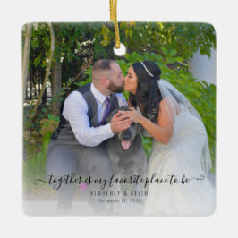 Tillsammans är min favoritplats att vara Bröllop Julgransprydnad Keramik