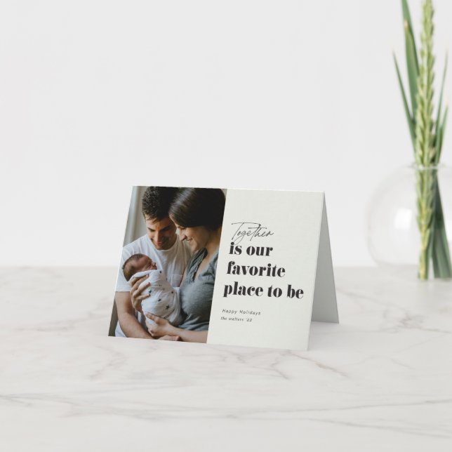 Tillsammans är vår favoritplats foto helgkort (Framsida)