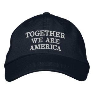 TILLSAMMANS ÄR VI AMERIKA Broderad mössa Keps