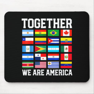 Tillsammans är vi Amerika Flaggor T-shirt.png Musmatta