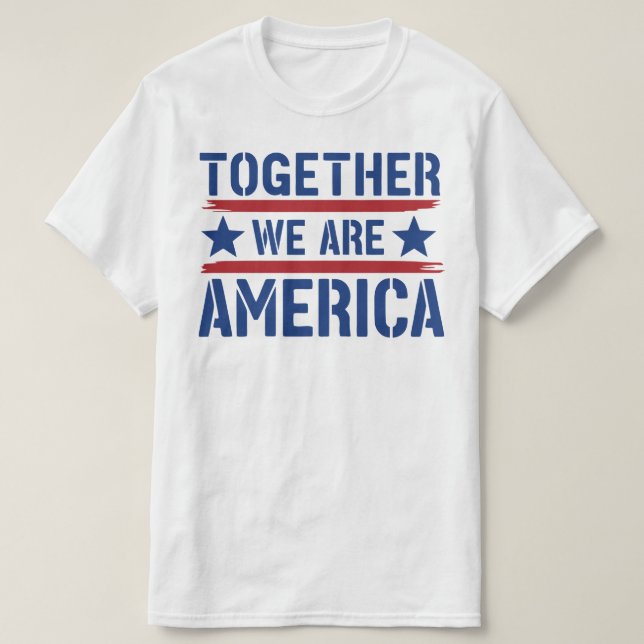 Tillsammans är vi Amerika T Shirt (Design framsida)