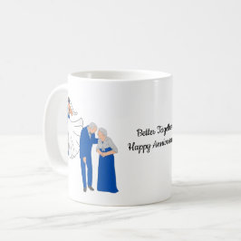 Tillsammans är vi bättre! Lycklig årsdag! Kaffemugg