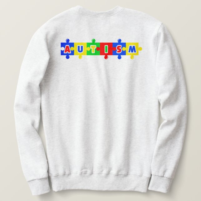 Tillsammans autism lång ärmad tröja (Design baksida)