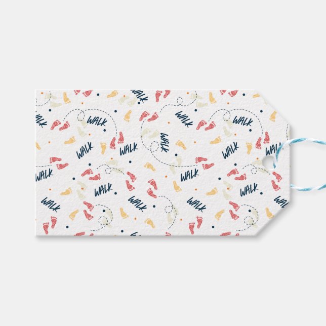 Tillsammans: Äventyr-fotavtryck Mönster Presentetikett (Framsidan (Horisontell))