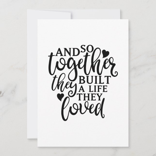 Tillsammans Byggde de en familjeåterförening Tack Kort (Framsida)