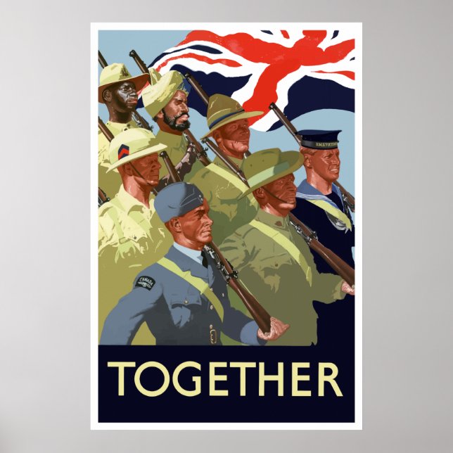 Tillsammans - det brittiska imperiet WW2 Poster (Framsidan)