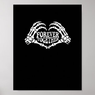 Tillsammans ett hjärta av Skeleton Händer Classic Poster
