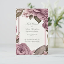 Tillsammans för alltid Mauve Blommig Bröllopsinbju